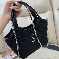 ICARE Shopping Bag Mini Vegetable Basket Poplar Grove Quilted silk handbag Woman new fashion Tote bag Leather Rhombic pattern chain shoulder bags