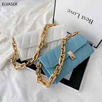 Evening Bags Women's Shoulder Bag 2022 Ladies Solid Color Chain Square Handbags Casual For Women Female Small Designer Fashion