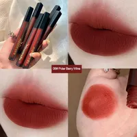 Lip Gloss Kakashow Black Satin Glaze Matte Velvet Lipstick Mud Whitening Moisturizing Non-stick Student Makeup TSLM1