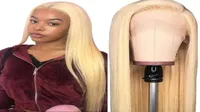 613 Blonde Lace Front Wig Straight Honey Blonde Human Hair Wigs for Women Pre Plucked with Baby Hair 150 Density 13x4 Blonde Wig1393800