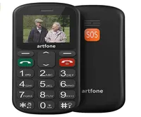 Artfone CS181 GSM Unlocked Senior Mobile Phone with Large Keys DualSIM SOS Button and Flashlight FM Radio Torch Black