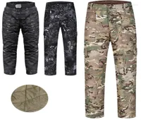 Spodnie myśliwskie grube polarowe ciepłe rozciąganie przyczynowe mężczyźni wojskowe miękki wodoodporny ładunek termiczny taktyczne długie spodnie 1029030