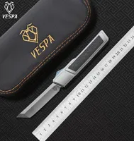 High quality VESPA Ripper folding Knife Blade M390 Satin Handle 7075Aluminum CF Outdoor camping survival knives EDC tools3760434