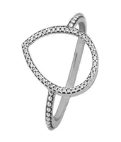 Anillos compatibles con pandora joyería rango lágrima radiante anillo de plata para mujeres 100 925 anillo de joyería de plata esterlina total5345135
