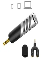 R1 Mini Microphone For Phone Professional Adjustable Stereo Condenser Phone Microphone For Mobile Phone Computer PC Mic3155378