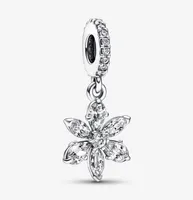 925 Sterling Silver Sparkling Herbarium Cluster Dangle Charms Fit Original European Charm Bracelet Fashion Women Halloween Jewelry4646528