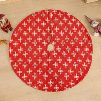 Christmas Decorations Snowflake Tree Skirt Decoration Ornaments Jacquard Wool Bottom Apron Carpet Mat