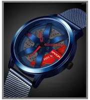 Wristwatches Men's Watch Fashion Cool Wheel Dial Waterproof Quartz Simple Personality Casual All-match