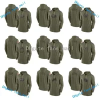2023 Football Jersey T-shirts''Packers''Nfl''chiefs''Printing Salute To Service Long Sleeve Designer Military Green Men Hoodie Tarmac Hooded Tshirts