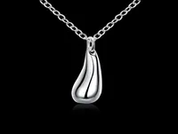 10PCSlot 925 Sterling silver plated Small water drop necklace LKNSPCN1774806182