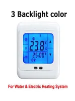LCD Touch Screen Programmable Digital Underfloor Heating Thermostat with Floor Air Sensor 110v and 220v for option 4655608