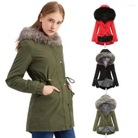 Женские траншеи Coats 2022 Parkas Women Winter Add Plufch Liner Cotton Jacket, вырубленная верхняя одежда тепло