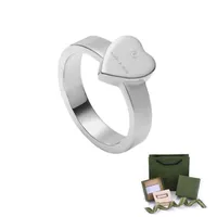 Ring de dise￱ador Anillos de coraz￳n de moda para mujeres dise￱adores amantes de la joyer￭a anillo con forma de caja