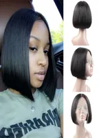 ishow t swiss lace front wigs short bob frontal wig 814inch Straight Human Hair Wigs Brazilian Virgin for All Ages Natural 3038433