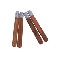 Smoking Natural Wood Pipes Dry Herb Tobacco Catcher Taster Bat One Hitter Cigarette Filter Holder Mouthpiece Mini Handpipes Wood Dugout Tube Digger Wooden Tips