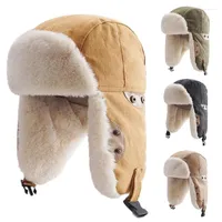 Berets N7MF Multi Color LeiFeng Cotton Bomber Pilots Hat Warm Windproof Lovers Outdoor Climbing Padded Earmuffs