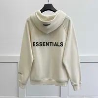 Fw22 Oversized Essentials Hoodies Fashion Brand Rubber Letters Zipper Sweatshirts Men's and Women's Cotton Streetwear Coat