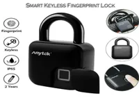Anytek USB Antitheft Smart Fingerprint Keyless Lock Waterproof Home Luggage Case Bag Padlock Super Long Standby Electronic Padloc