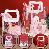 Gift Wrap European Style Hand-In-Hand Packaging Bag Ins Wind Transparent Candy Storage Wedding Birthday Party Tote