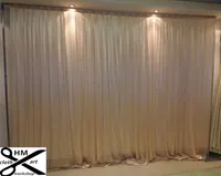 3M high6M wide black backcloth or colorful draps Background Satin Drape wall valance customized backdrop2122136