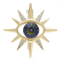 Brooches Wuli&baby Sparkling Eye For Women Men 2-color Star Party Office Brooch Pin Gifts