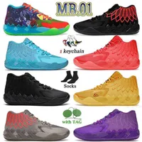 Basketball Shoes Trainers Sneakers Fashion 1Of1 Rock Black Red Blast Galaxy Lamelo Ball Mb.01 Mens Ridge Not From Here I Be You Rick Morty