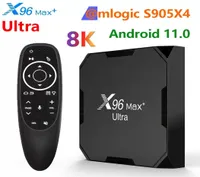 X96 MAX ULTRA SET TOP BOX ANDROID 11 AMLOGIC S905X4 24G5G WIFI 8K H265 HEVCメディアプレーヤー100M X96 X4