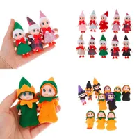 Christmas Decorations 1Pc Halloween Doll Baby Elves s Movable Arm Leg Elf house Toy 221128