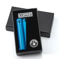 Lighters New Luxurious Torch Lighter Original Clipper Grinding Jet Flame Windproof Flint Pipe Butane Metal Gadgets Gift For Drop Del Dhrpn