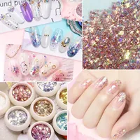 Nail Sequins Iridescent Mermaid Flakes Colorful Glitter Sticker Manicure Nail Art Design Make Up DIY Fashion Decals Decoration