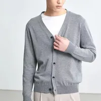 Men's Sweaters Cashmere Cotton Blend Cardigan Men Sweater Autumn Winter Daily Casual Single Breasted VNeck Knitted Cardigans 221128