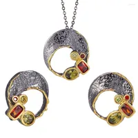Necklace Earrings Set Trendy Earings Women Moon Style Gothic Anniversary Gift 2022 Colors Zircon Jewelry
