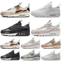 90 Futura Running Shoes Triple Black Infrared Leather Mash White Yellow Gray Volt Obsidain Moss Green Designers Trainer Sneakers
