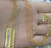 Fashion Basilisk Medusa Rectangle cards pendants women&#039;s Bracelet Necklace Stud Earring sets Brass 18K gold plated ladies Designer Jewelry FS14 --06