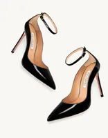 우아한 Aquazzuras Dress Shoes Love Affair Pump Sandals Platform Pumps Strappy Stiletto-Heel Black White Red Leathing Women 's High Heels EU35-43