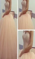 Real Image Ball Gown Quinceanera Dresses 2015 Coral Tulle Vestidos De 15 Anos Sweet 16 Party Prom Dresses For 15 Years Custom Made4807748