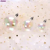 Christmas Decorations 1PC Transparent Bubble Ball Tree Hanging Bow Cake Baking Decoration DIY Wedding Birthday Party Supplier