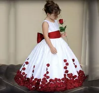 Cute Flower Girl Dress Girls Lace Chiffon Sequined Sleeveless Elegant Pageant for Wedding Party Dresses with sash SZ 2142503214