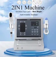 2in1 RF Taşınabilir 3 D Hi-Fu Ultrason Terapisi Cilt Sıkma Asansör Anti Kırışıklık Çıkarma Makinesi