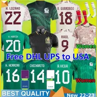 S-4XL 2022 Mexico voetbal jersey fans spelerversie H. Losano chicharito g dos santos 22 23 voetbal shirt mannen en kinderen sets uniform