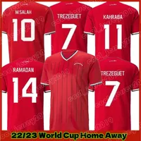 2022 Koszulki piłkarskie Pucharu Świata Egipt A. Hegazi Kahraba M.Salah Ramadan M.elneny Błąd Trezeguet Home Red Football Shirt Narodowa drużyna narodowa
