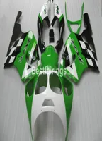 Full ABS body parts fairing kit for Kawasaki Ninja ZX7R 19962003 green white black fairings set ZX7R 9603 TY625739605