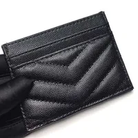 Card Holders Style Designer Wallet Women Caviar Leather Case Fashion Hasp Short Bag Men Lady Purse With Box168d