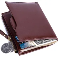 2021 New Baborry Leather RFID Wallet Short Slim Slim Business Business Formes Money Clip Clip Class Dollar Portomonee Carte250L