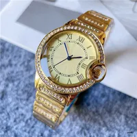 Luxury Designer Three stitches womens watches 34mm Quartz Watch high Top Brand clock Steel strap diamond women fashion