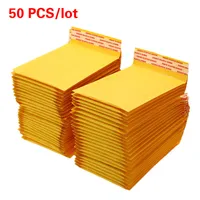 Greeting Cards 50 PCSLot Kraft Paper Bubble Envelopes Bags Mailers Padded Envelope With Mailing Bag Drop 221128