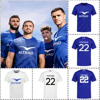 Camisetas al aire libre Francia / 23 Camisa de casa / Auxiliar Mens Rugby Tamaño de camiseta S-5XL Nombre personalizado Número Calidad entre 221128