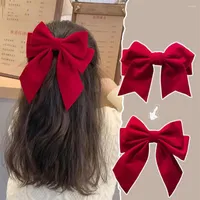 Hair Accessories Red Clip Children's Big Bow Headwear Girls' Year