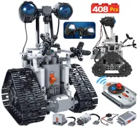 408 PCS City Creative RC Robot Electric Block Building Toys Technic Remote Control Intelligent Bricks Assemblage For Kids9224300