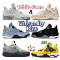 Basketball Shoes Sneakers Top White University Blue Taupe Haze Neon Metallic Purple Xsail 4S 4 Guava Ice Noir Bred Sp Men Womenlakl